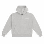 Stonewashed Boxy Zip-Up Hoodie