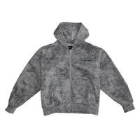 Stonewashed Boxy Zip-Up Hoodie