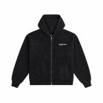 Stonewashed Boxy Zip-Up Hoodie