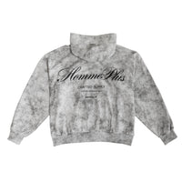 Stonewashed Script Zip-Up Hoodie