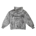 Stonewashed Script Zip-Up Hoodie