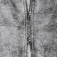 Stonewashed Script Zip-Up Hoodie