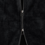 Stonewashed Script Zip-Up Hoodie