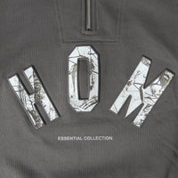 Raised Camo Print 1/4 Zip