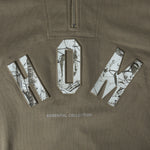 Raised Camo Print 1/4 Zip