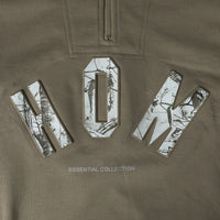 Raised Camo Print 1/4 Zip