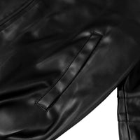 Pleather Bomber