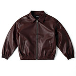 Pleather Bomber