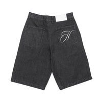 Embroidered Denim Shorts