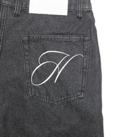 Embroidered Denim Shorts
