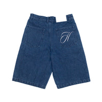 Embroidered Denim Shorts