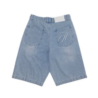 Embroidered Denim Shorts